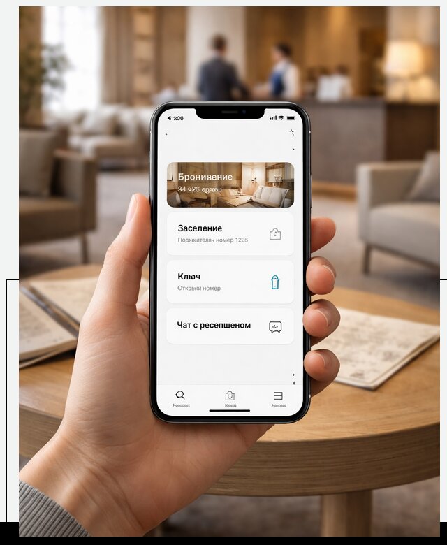 Мобильное приложение для гостей отеля в Перми, управление сервисом